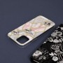 Husa Carcasa Spate pentru iPhone 12 - Marble Design, Hexagoane Roz