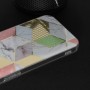 Husa Carcasa Spate pentru iPhone 13 Pro Max - Marble Design, Hexagoane Violet