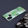 Husa Carcasa Spate pentru Samsung Galaxy A21s - Marble Design, Hexagoane Verzi