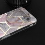 Husa Carcasa Spate pentru Samsung Galaxy A21s - Marble Design, Hexagoane Roz