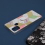 Husa Carcasa Spate pentru Samsung Galaxy A21s - Marble Design, Hexagoane Violet