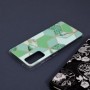 Husa Carcasa Spate pentru Samsung Galaxy S20 FE - Marble Design, Hexagoane Verzi