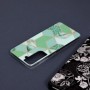 Husa Carcasa Spate pentru Samsung Galaxy S21 - Marble Design, Hexagoane Verzi