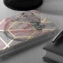Husa Carcasa Spate pentru Samsung Galaxy S21 Ultra - Marble Design, Hexagoane Roz