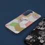 Husa Carcasa Spate pentru Samsung Galaxy S22 Plus - Marble Design, Hexagoane Violet