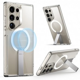 Husa pentru Samsung Galaxy S24 Ultra - Spigen Ultra Hybrid Zero One OneTap Ring MagSafe - Natural Titanium