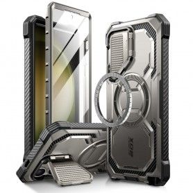 Husa pentru Samsung Galaxy S24 Ultra + Folie - I-Blason Armorbox MagSafe - Titan Gray
