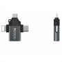 Adaptor OTG USB la Lightning, Micro-USB, Type-C 480Mbps - Yesido (GS15) - Negru