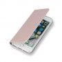Husa Flip tip Carte Smart Piele Eco, pentru Samsung Galaxy A10, Roz / Auriu