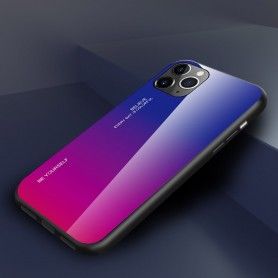 Husa iPhone 11 Pro - Gradient Glass, Albastru cu Violet  - 2