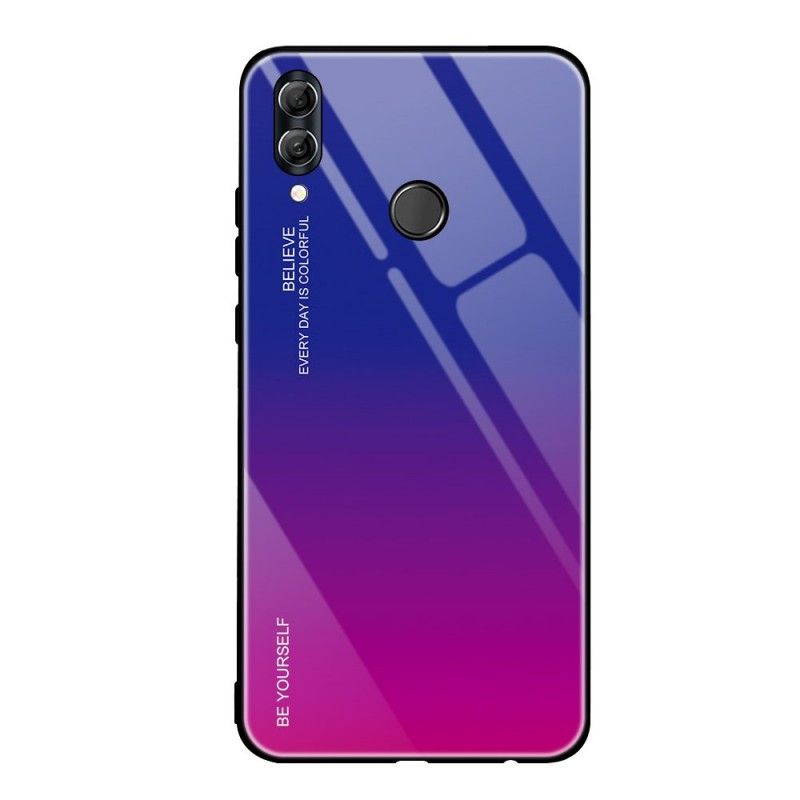 Husa Huawei P Smart (2019) - Gradient Glass, Albastru cu Violet  - 1