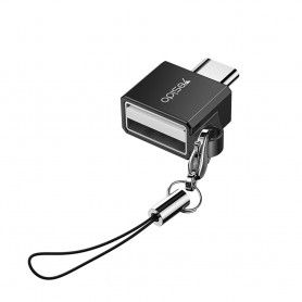Adaptor OTG Micro-USB la Type-C, 2.4A - Baseus (CAMOTG-01) - Negru