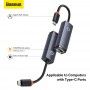Adaptor USB la RJ45 1000Mbps - Baseus (WKQX000113) - Gray
