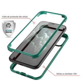 Husa iPhone 11 Pro Max - Protectie 360 grade Prime cu Sticla fata + spate  - 11