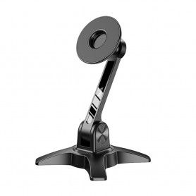 Usams  - Desk Holder US-ZB240 (ZB24001) - Stable, with Ring Light, Double Phone Holder, 360° Rotation, 3600mAh - Negru