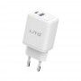 Lito - Wall Charger (LT-LC02) - Type-C PD20W, USB-A 18W, Fast Charging with Cable USB-C to Lightning, 1m - Alb