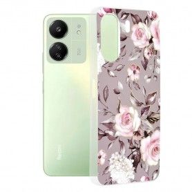 Husa pentru Xiaomi Redmi 13C 4G / Poco C65 - Techsuit Marble Series - Bloom of Ruth Gray