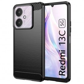 Husa pentru Xiaomi Redmi 13C 4G / 13C 5G / Poco M6 / C65 - Techsuit Carbon Silicone - Neagra