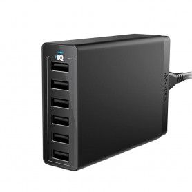 Incarcator Priza 6 x USB, 60W, PowerIQ - Anker (A2123313) - Negru
