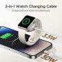 Incarcator Wireless pentru Apple Watch, Type-C la Lightning 30W, 3.5A, 9V, 1.5m - JoyRoom (S-IW012) - Alb