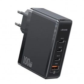 Incarcator pentru Priza 3xType-C, USB, 100W - Usams US-CC163 T50 (CC163TC01) - Negru