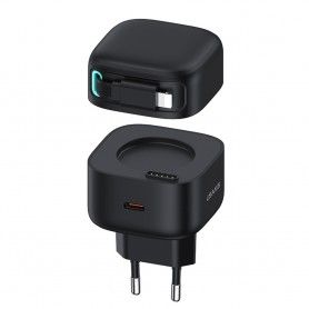 Incarcator Priza USB-C PD35W cu Cablu Lightning - Usams XMF Series (US-CC209) - Negru