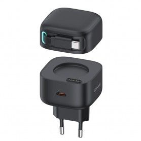 Incarcator Priza USB-C PD35W cu Cablu Type-C - Usams XMF Series (US-CC202) - Negru