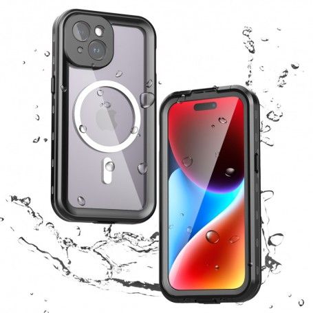 Husa pentru iPhone 15 - ShellBox Waterproof IP68 MagSafe Case - Neagra