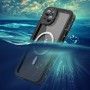 Husa pentru iPhone 15 Plus - ShellBox Waterproof IP68 MagSafe Case - Neagra