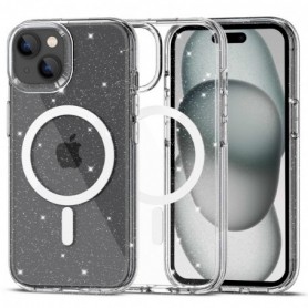 Husa pentru iPhone 15 - Techsuit SparkleSkin MagSafe Series - Clear
