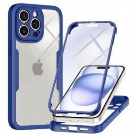 Husa pentru iPhone 15 Pro Max + Folie - Techsuit ColorVerse 360 Series - Albastra Oem - 1