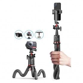 Selfie Stick cu Trepied, 64cm - Techsuit (C03) - Negru