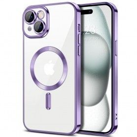 Husa pentru iPhone 15 - Techsuit Luxury Crystal MagSafe - Light Mov