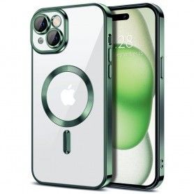 Husa pentru iPhone 15 - Techsuit Luxury Crystal MagSafe - Deep Verde
