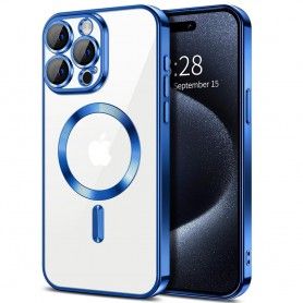 Husa pentru iPhone 15 Pro - Techsuit Luxury Crystal MagSafe - Deep Albastra