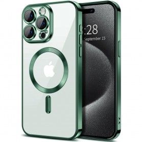 Husa pentru iPhone 15 Pro - Techsuit Luxury Crystal MagSafe - Deep Verde