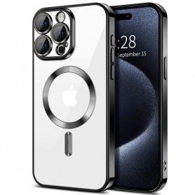 Husa pentru iPhone 15 Pro Max - Techsuit Luxury Crystal MagSafe - Neagra