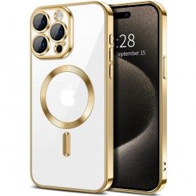 Husa pentru iPhone 15 Pro Max - Techsuit Luxury Crystal MagSafe - Gold