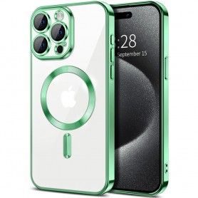 Husa pentru iPhone 15 Pro Max - Techsuit Luxury Crystal MagSafe - Light Verde