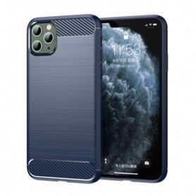 Husa pentru iPhone 11 Pro Max - Techsuit Carbon Silicone - Albastra
