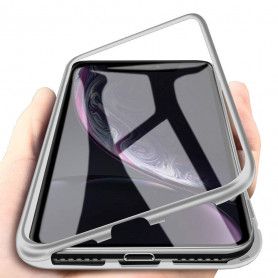 Husa Magnetica cu bumper din aluminiu si spate din sticla pentru Samsung Galaxy S9  - 6