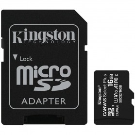 Card de memorie Kingston MicroSD, Canvas Select Plus, 16GB, Class 10 UHS-I, cu Adaptor  - 2