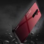 Husa Xiaomi Redmi Note 8 Pro - Gradient Glass, Rosu cu Negru  - 3