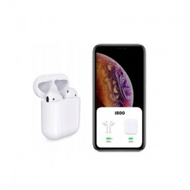 Casti wireless i500 TWS, Bluetooth 5.0, iOS/Android, Alb  - 4
