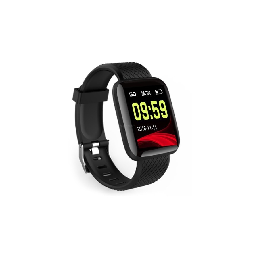 Smartwatch Bratara Ceas Fitness M116, Negru  - 1
