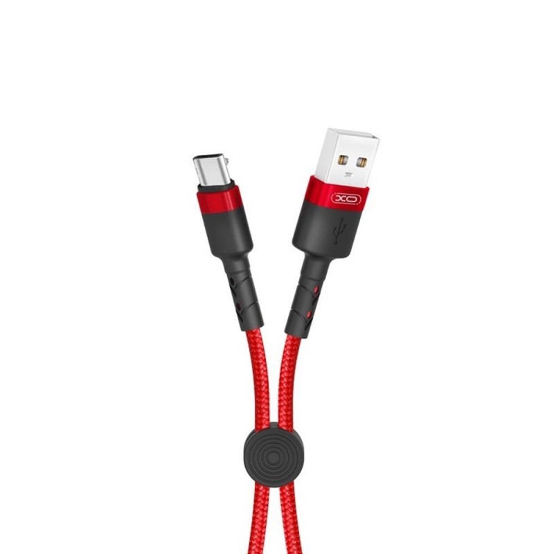 Cablu de date - XO NB117 - Micro-usb - 2.1A - 25cm, Rosu  - 1