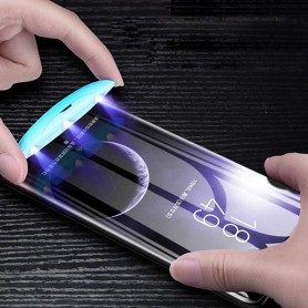 Folie Protectie Ecran din Sticla pentru Samsung Galaxy S20 Ultra, UV Glue 9H Cu Lampa Si Adeziv Lichid - Clear  - 3