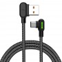 Cablu de date si incarcare USB Type-C 90 grade, extrarezistent, Mcdodo, Negru  - 1