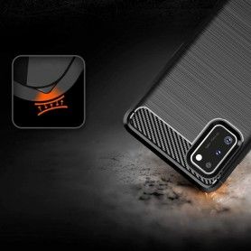 Husa Tpu Carbon Fibre pentru Samsung Note 10 Lite, Neagra  - 4