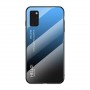 Husa Samsung Galaxy A41 - Gradient Glass, Albastru cu Negru